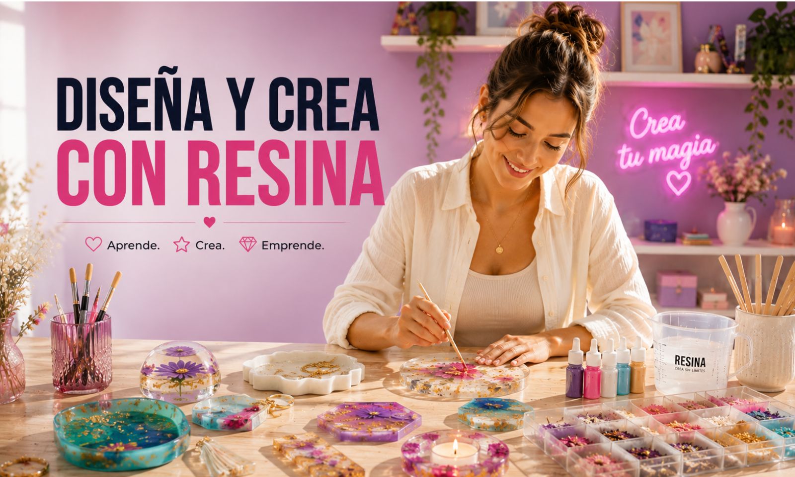 diseña y crea con resina